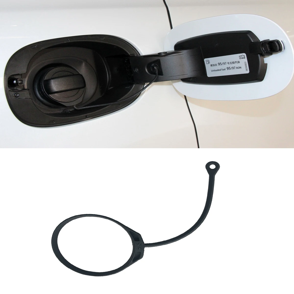 Petrol Diesel Fuel Tank Cover Cap Rope for Skoda VW Audi