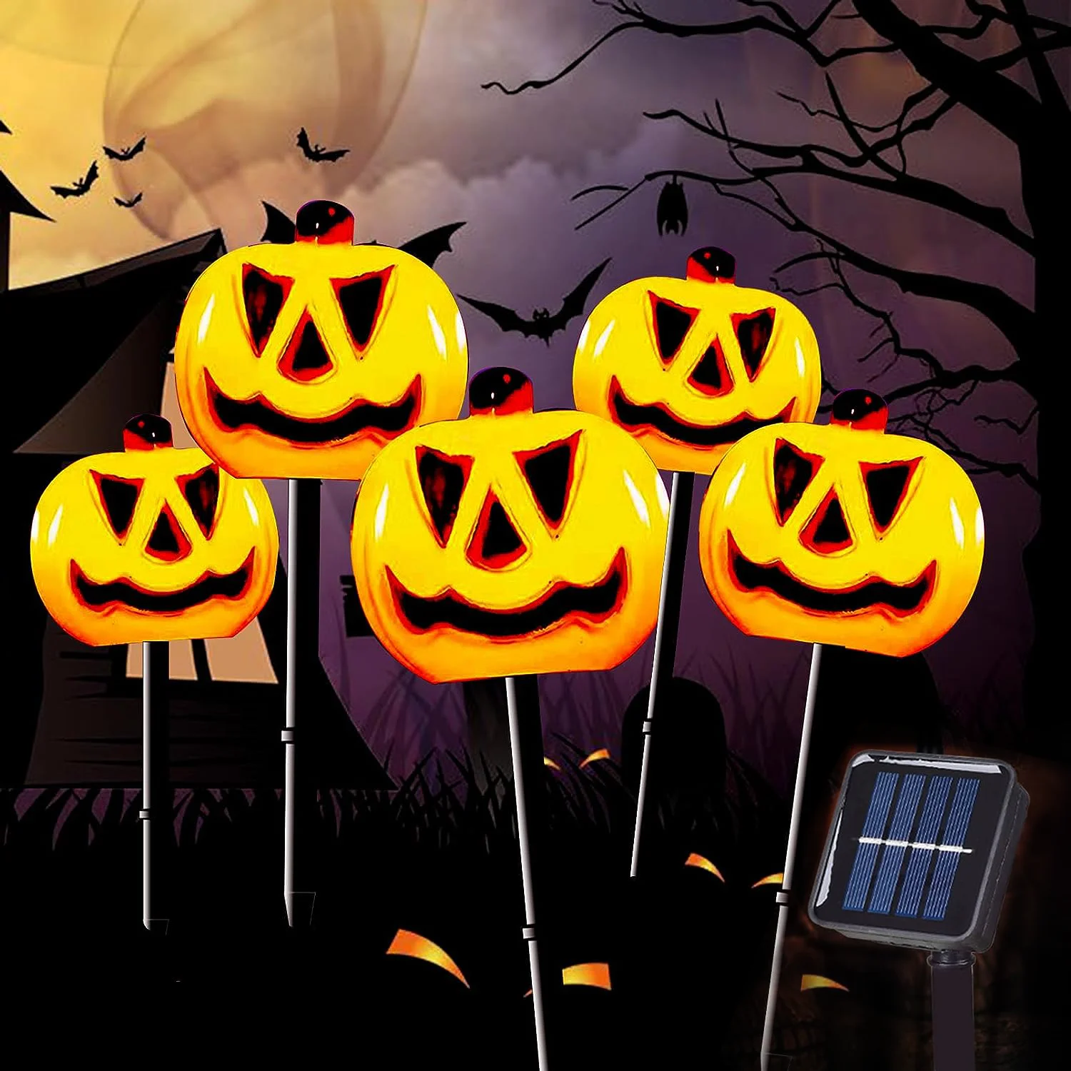 

Halloween solar jack-o '-lantern Garden lights Outdoor waterproof lawn decorations for festive atmosphere