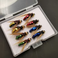 Artificial Bait Nymph Scud Fly Bug Worm Trout Fishing Flies Insect 3
