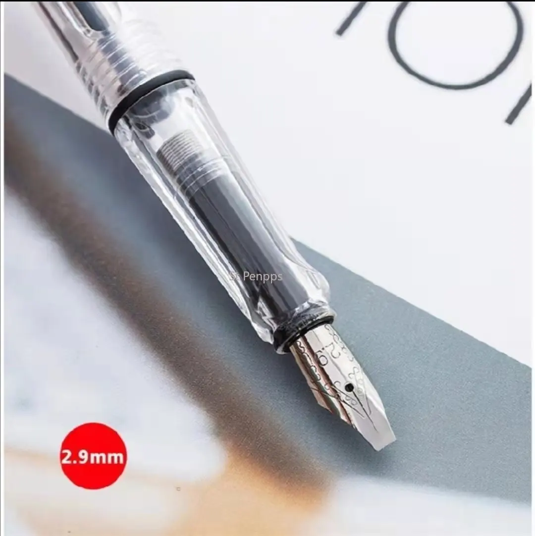 Penna Calligrafica A Stantuffo Ricaricabile Con Sacca D'Inchiostro - Punta In Nylon Morbida Per Principianti (Aurora, 14 Cm)