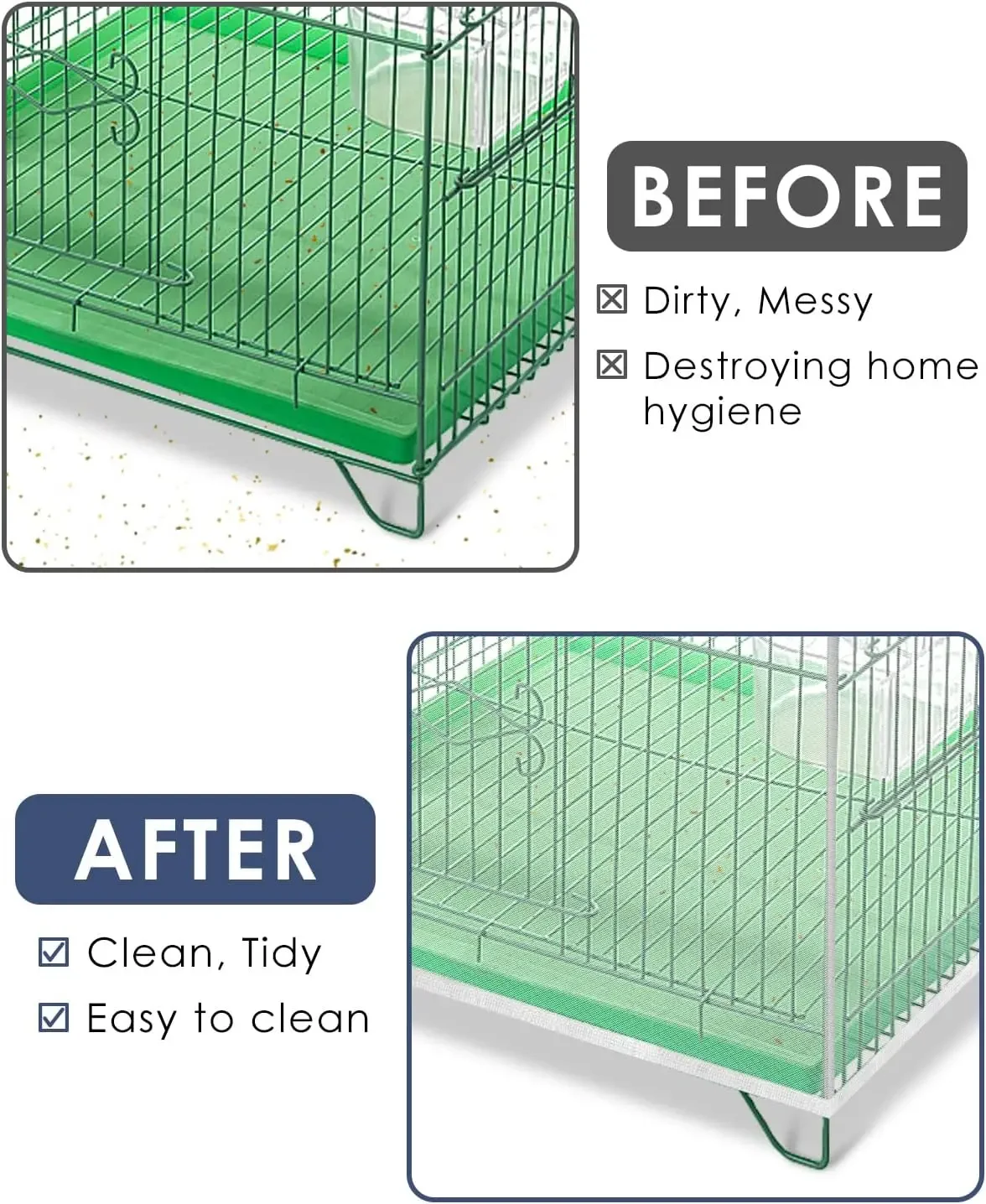 Bird Cage Cover Mesh for Easy Cleaning Catcher Guard