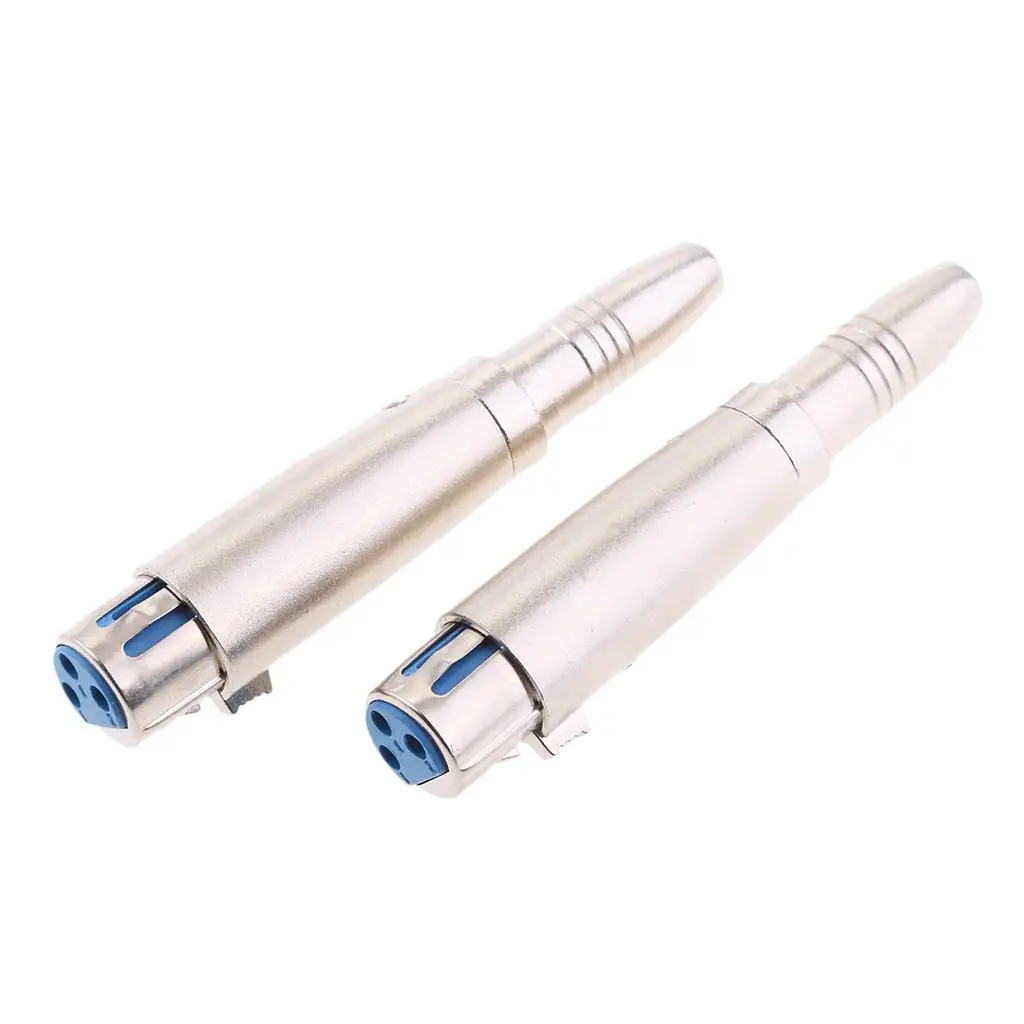 2 Pieces XLR Female to 1/4 "Female Electronic Audio Microphone Adapter