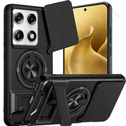 Universal Magnetic Car Ring Holder Kickstand Case with Full Mirror Cover - Moto Signature (Black)