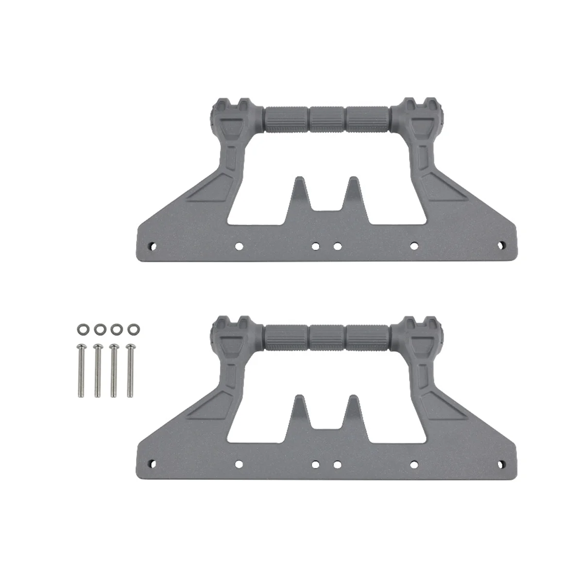 For 2018-2022 Jeep Wrangler JL JLU 2Pc Protector Bar Gray Aluminum Roll Over Handle