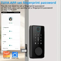 RAYKUBE DS01 4-language Tuya Smart Fingerprint Deadbolt Lock with Latch/Door Sensor Auto Lock Key/Password/Card/ Tuya APP Unlock - Image 3