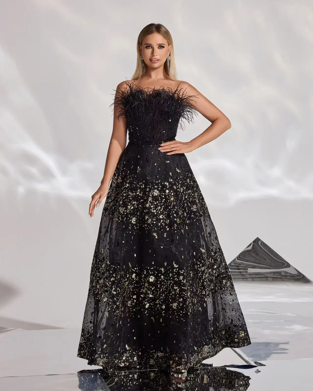 elegant black dresses for sale Ladivine CH048 Dress main image 1