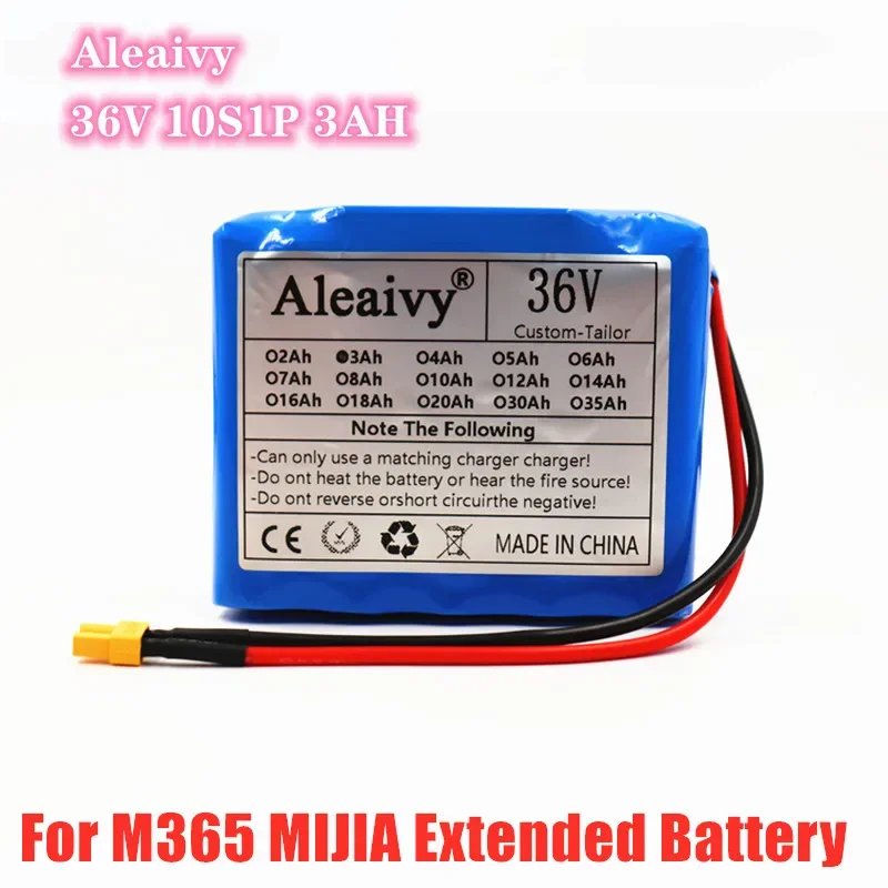 

For M365 MIJIA Pro Scooter 36V 3Ah 10S1P 18650 Lithium Ion Battery Pack Extended Range Charge And Discharge XT30 Plug +15A BMS