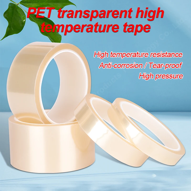 

PET High Temperature Transparent Tape Single Sided Weather Resistance Insulation Bundle Adhesive Tape Fixed Self-adhesive Tape