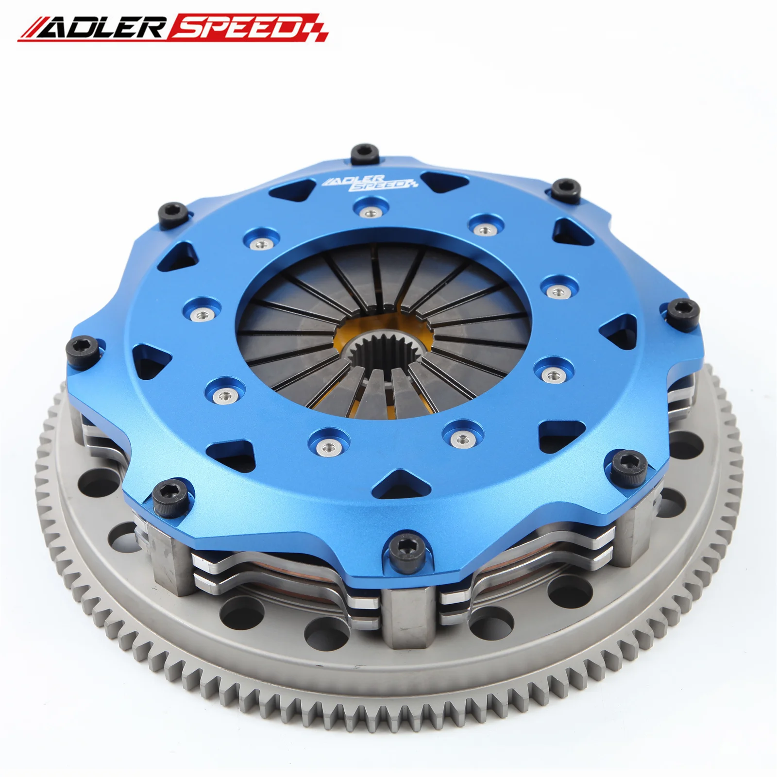ADLERSPEED 8.5인치(215mm) 스프링 클러치 레이싱 트윈 디스크 클러치 키트 (토요타 1JZ 2JZ R154 푸시 타입)