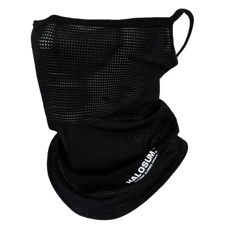 Ice silk fishing cycling hood half mask mesh mask hanging ear neck scarf cold tube scarf sports running hiking hunting