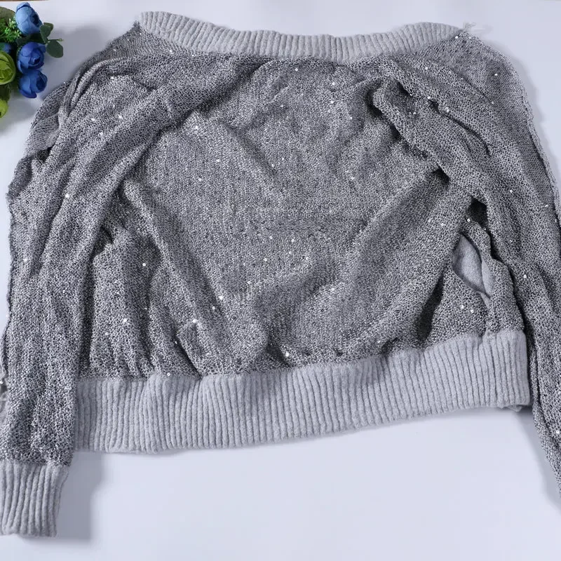 500g paillette yarn Sequins wool needle Natural beads lace tie a knot yarn for hand knitting crochet thread line sweater ZL52