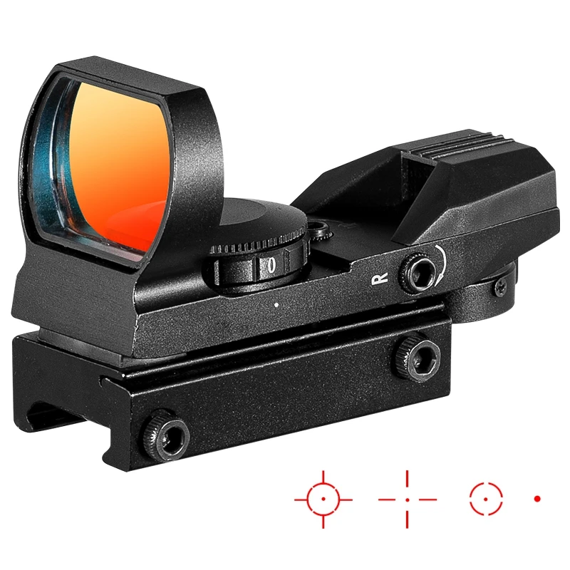 Lunette de visée optique holographique à point rouge pour fusil de chasse,  lunette de visée pour tous les jours, lunette de réemploi, visée pour  collimateur, rail de 20mm, chaud, lex 4 - AliExpress