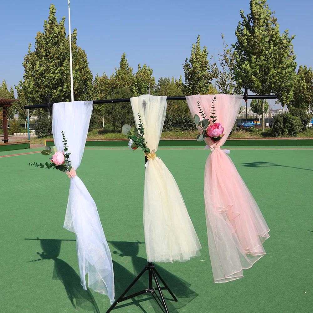 

Свадебное украшение для автомобиля, подвесной стул, органза, нить, ветка эвкалипта, пион, цветок, украшение для вечеринки, Шелковый бант, аксессуары для дома