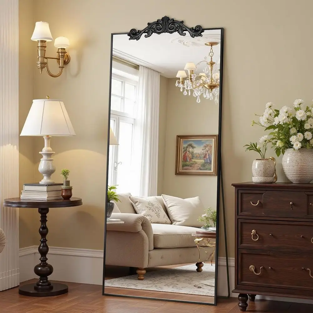 65 x 22 Black Full-Length Mirror 1