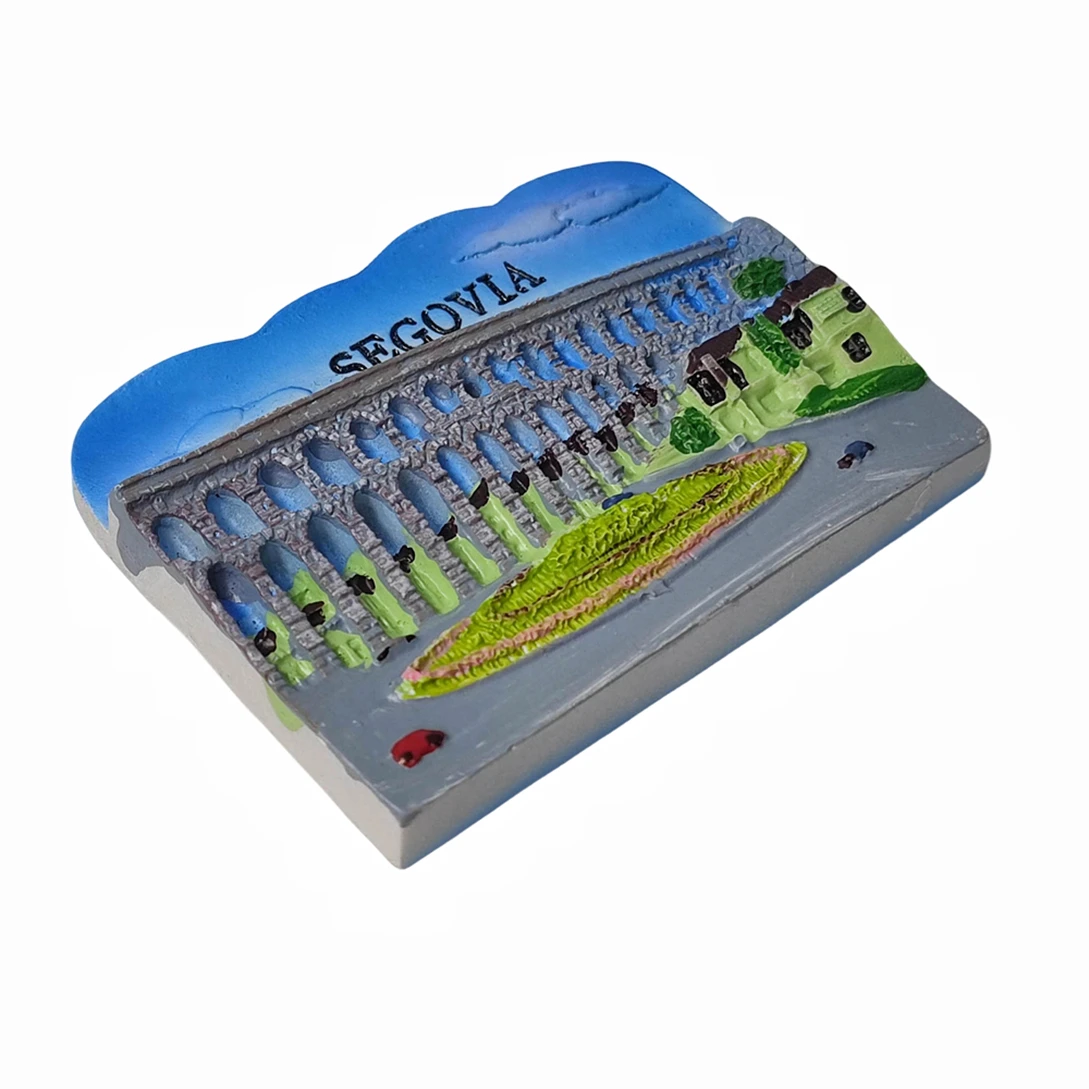 Segovia Spain 3D Fridge Magnet Souvenir Gift Resin Handmade Refrigerator Magnet Home Decoration Collection