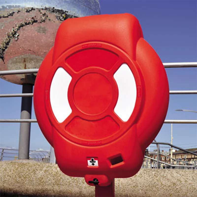 China Factory Fiberglass Life Buoy Store Box Life Ring Cabinet for Lifesaving