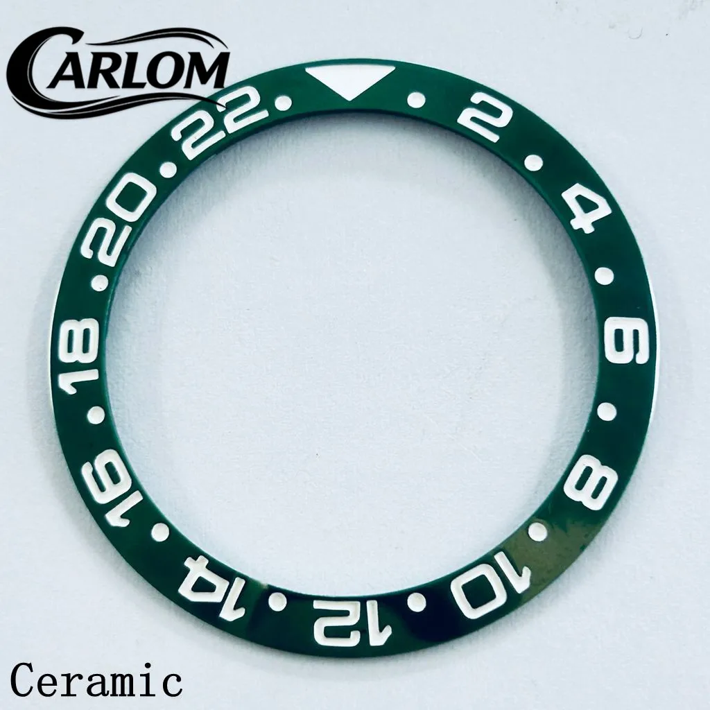 Multicolor GMT Aluminum/Ceramic Sloping Bezel Insert for 40mm Watch Case - Premium Watch Accessory