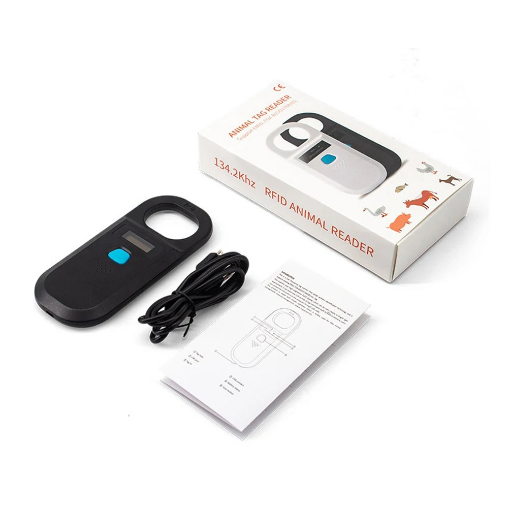 Animal RFID Reader 134.2KHz 125kHz USB/Bluetooth Pet Cat Dog Microchip Scanner F