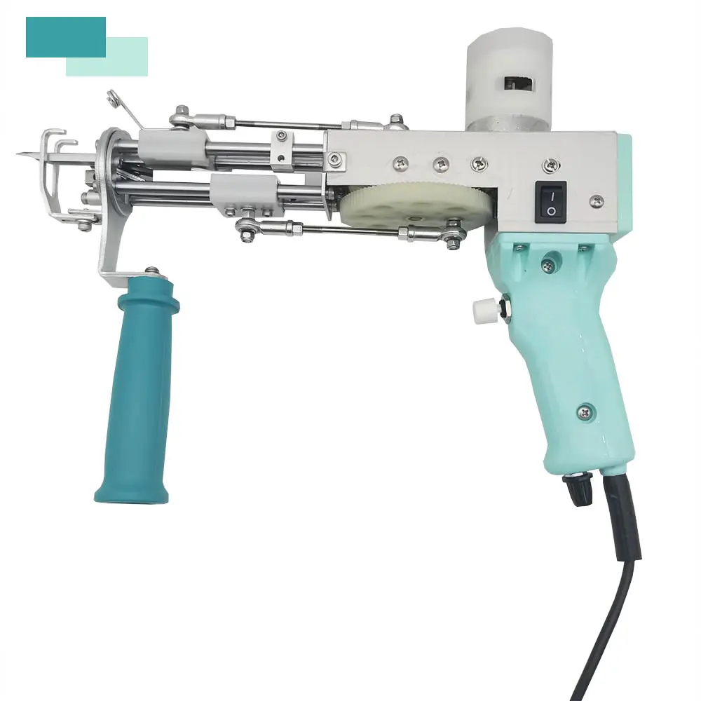 

Light green 2 in 1 Tufting Gun Hand Gun Carpet Weaving Flocking Machines Tufting Rug Gun Tool
