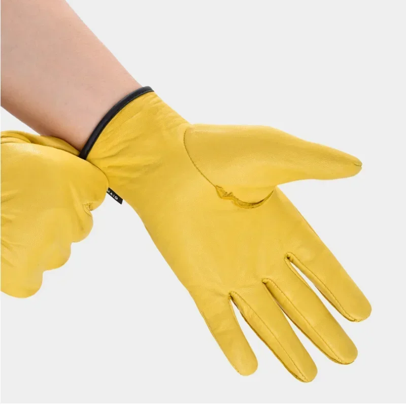 Motorcycle Gloves Safety Work Gloves Sheepskin Retro Motorcycle Riding Car Repair Work Garden Gardening Roses Handling Welding