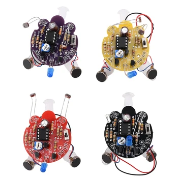 Il robot intelligente segue la sorgente luminosa per spostare la luce a LED Chaser Robot Robot fai da te giocattolo sensore fotosensibile parte del robot mobile