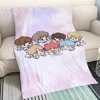 Warm Blanket Bed Cute BTS Chibi Blankets & Throw Blanket for Sofa Luxury Bedding Fluffy Soft Blankets Characters Home Interior 1