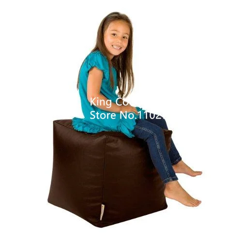 New hot sale Handmade Footstool Ottoman Storage Solution Floor Footrest Cushion Unstuffed waterproof polyester Pouf Cover