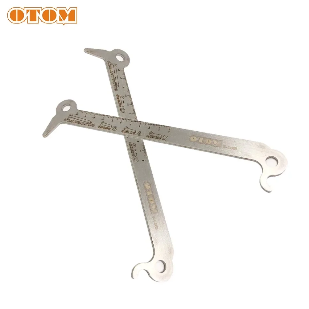 Motorcycle Chain Tool OTOM Motocross Chain Checker Stainless Steel Gauge Suitable For Measurement 520 525 530 Bike Motorcycle Universal Repair Tools