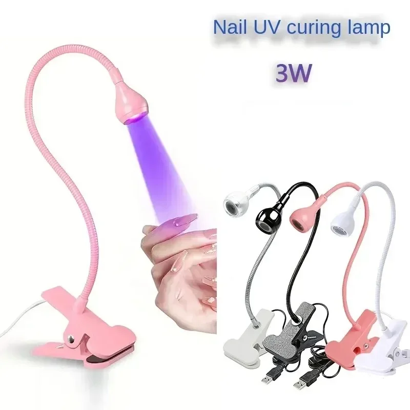 Nail Lights Dryer Ultraviolet  UV Lamp Mini Flexible Clip-On Desk USB Gel Curing Manicure Pedicure Tools - 2