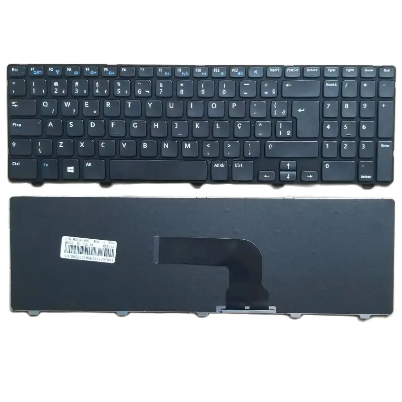 

Новая Бразильская клавиатура для Dell Inspiron 15 3521 3537 15r 5521 Клавиатура ноутбука BR Black