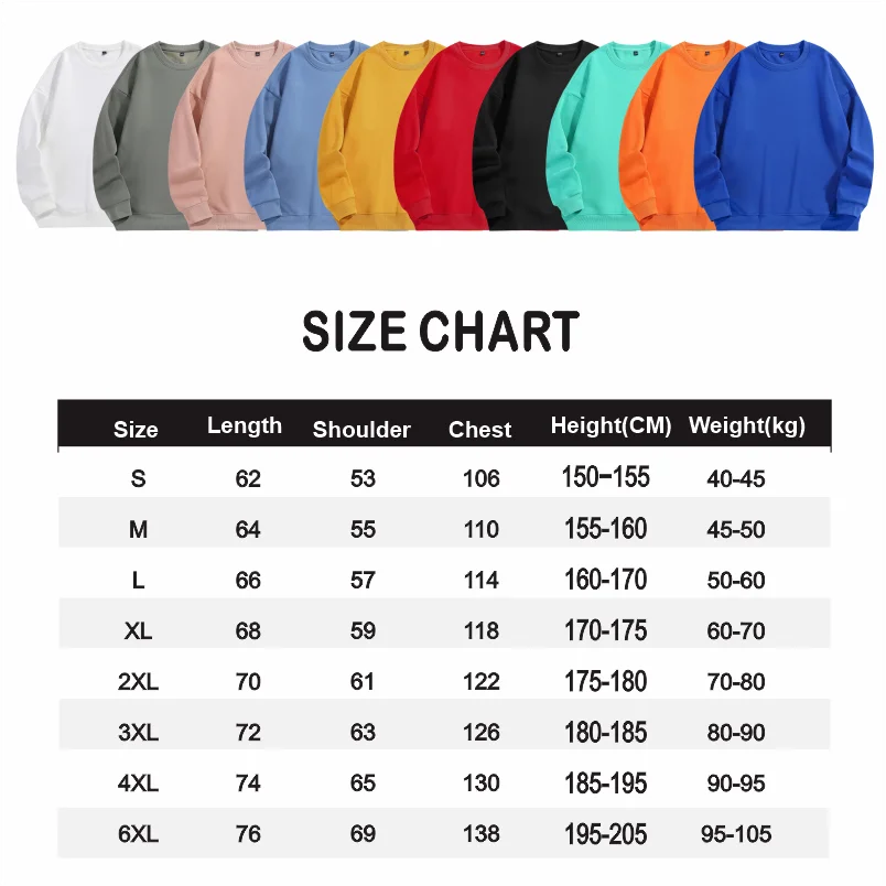 Customized Thick Winter Loose Sports Shirt With Printed Embroidery LOGO Round Neck Hoodie Personal Company Work Uniform 2