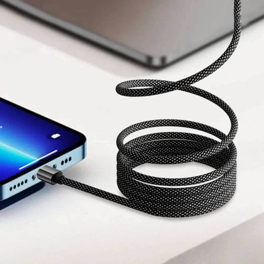 65W 마그네틱 USB C to Type C 고속 충전 케이블 나일론 편조형 엉킴 방지 데이터 케이블 퀵차지 3.0 아이폰 삼성 화웨이용