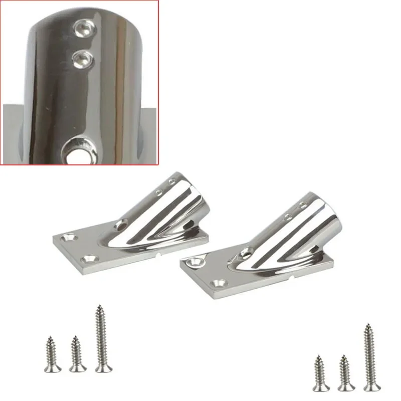

Marine Boat 30 Degree Hand Rail Square Base 22/25mm 316 Stainless Steel Boat Hand Rail Fitting Rectangular Stanchion Base