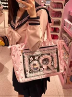 Nouveau Y2K doux Lolita rose Ita sac femmes japonais Transparent grande capacité sac fourre-tout dames Harajuku Kawaii sac à main esthétique 2