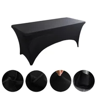 Salon de beauté Massage élastique couverture de lit haute extensible mariage hôtel anniversaire Table couverture Buffet tissu Table ensemble nappe décor 1