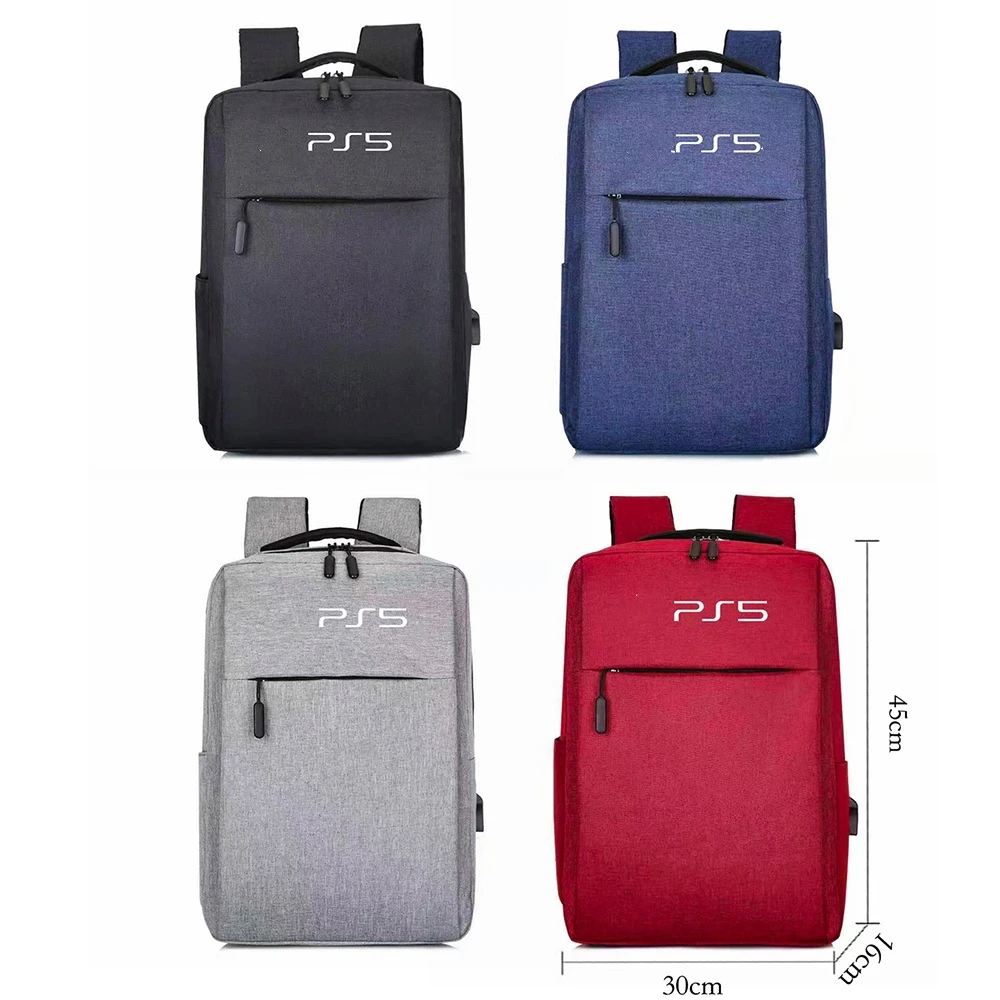 P5 여행용 운반 케이스 휴대용 보관 가방 PS5 비디오 게임 콘솔용 보호 어깨 배낭