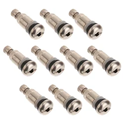 10pcs Bolt-in Tire Valves Stems Stainless Steel Tubeless Wheel Tyre Valves Stems