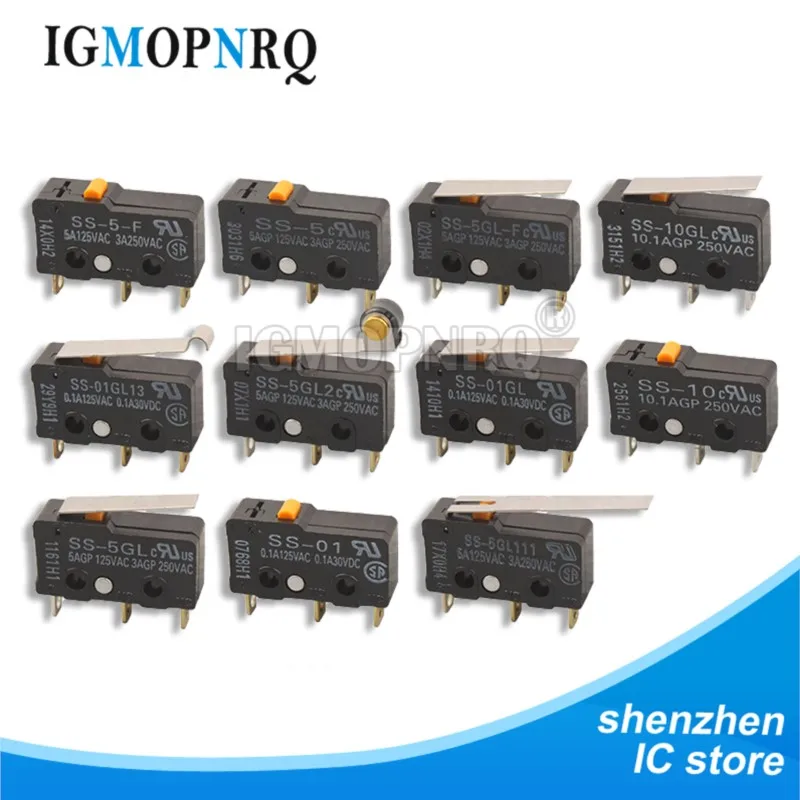 1 pz microinterruttore sensore finecorsa da viaggio SS-01 SS-01GL13 SS-5GL2T SS-5GL13 SS-5GL SS-5 SS-10GL13 SS-10GL SS-10 finecorsa  502