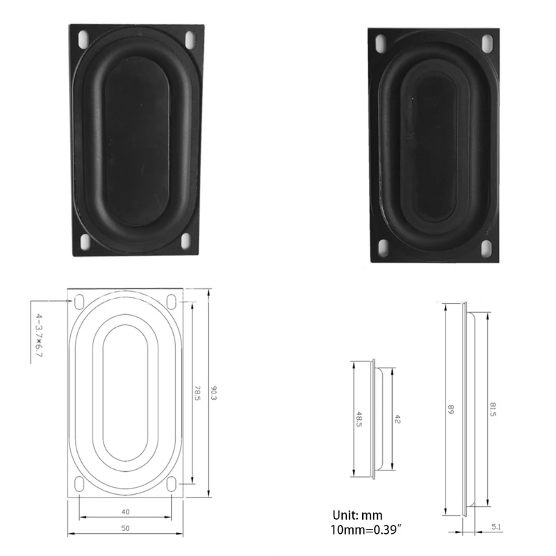 Dual Pack DIY Bass Speaker Passive Radiator Diaphragm Set