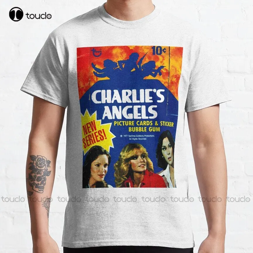 Vintage Charlie'S Angels Topps Trading Cards Box Classic T-Shirt Magliette Da Calcio Per Le Donne Creative Funny Tee Regalo Personalizzato Xs-5Xl