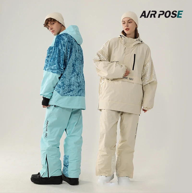 

New Winter Ski Suit Men Women Outdoor Snowboarding Jacket Male Female Thickened Warm Skiing Set Wind Proof Waterproof Snow Pants