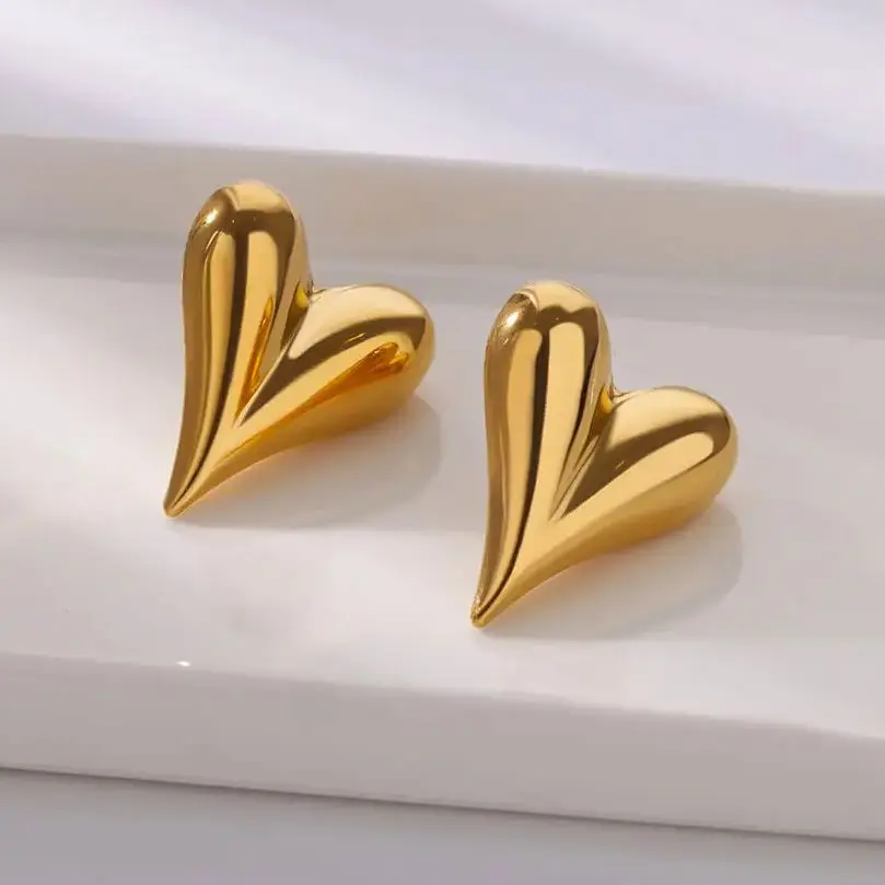 Cute Stainless Steel Stud Earrings For Women Luxury Jewelry Gift
