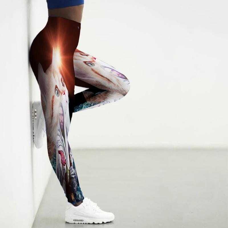 Sport Leggings Women 3D Tiger Printed High Waist Tights Yoga Pants Gym Clothing Femme Workout Leggins Ladies Leginsy Damskie