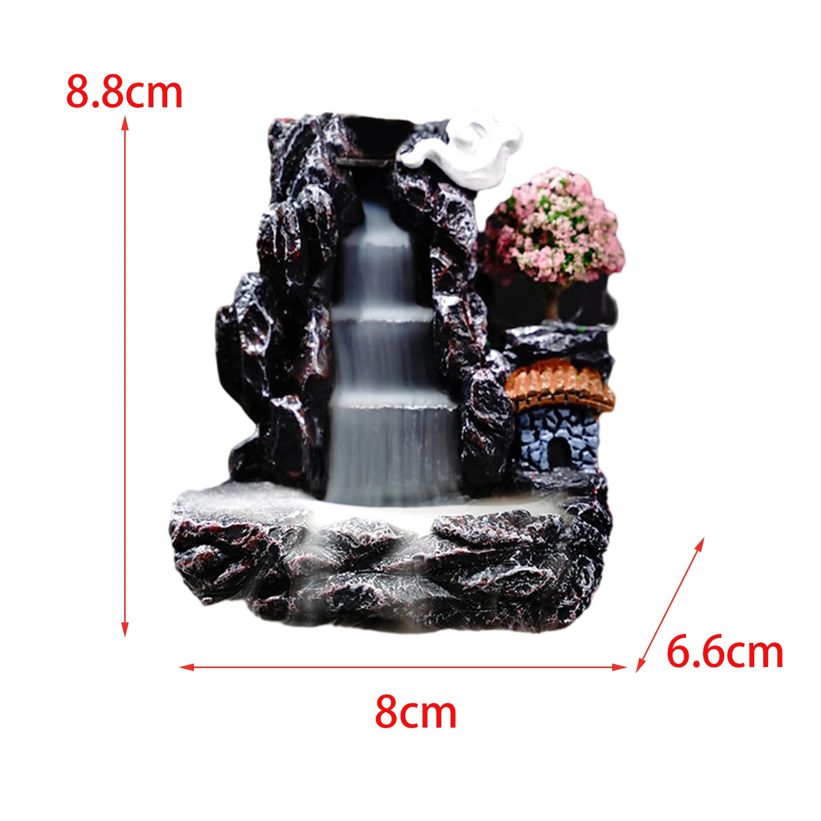 Waterfall Incense Holder Simple Statue Ornament Incense Cone Burner Backflow Incense Burner for Desktop Home Decoration images - 6