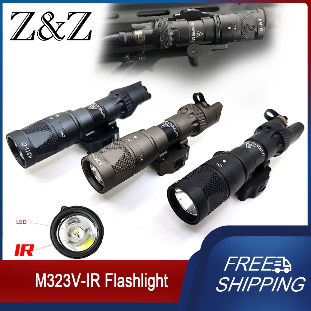 

Tactical Metal M323V IR Lighting 500 Lumen White LED Weapon Flashlight& IR Output Scout Light with Remote Switch and QD Mount