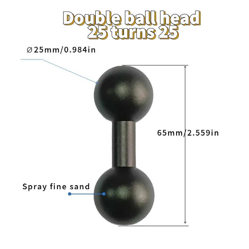 Aluminum Alloy Double Ball Head Motorcycle Camera Mounting Bracket