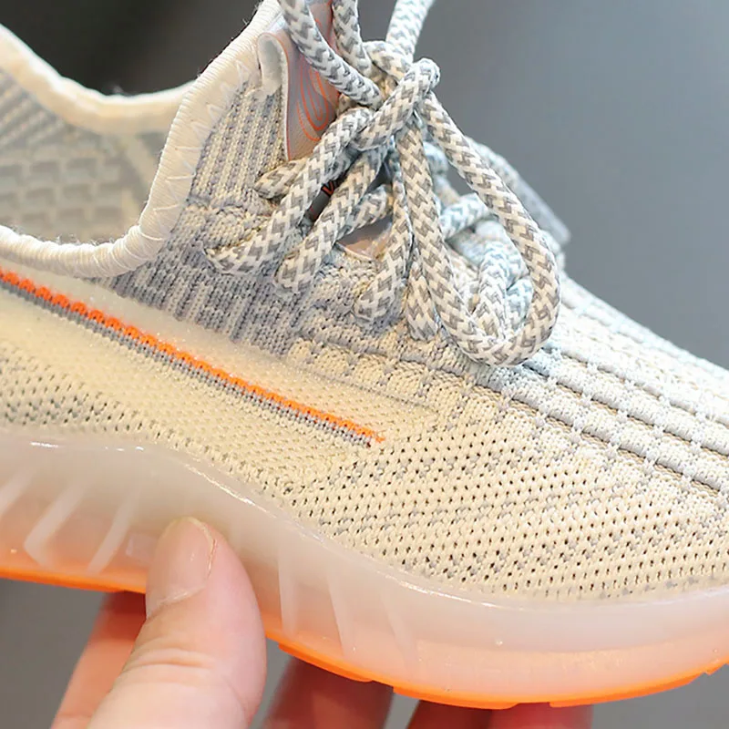 Kids Sneakers Baby Soft Breathable Running Knitting Infant Teenage Mesh Sports Boy Girl Lightweight Coconut Shoes 6