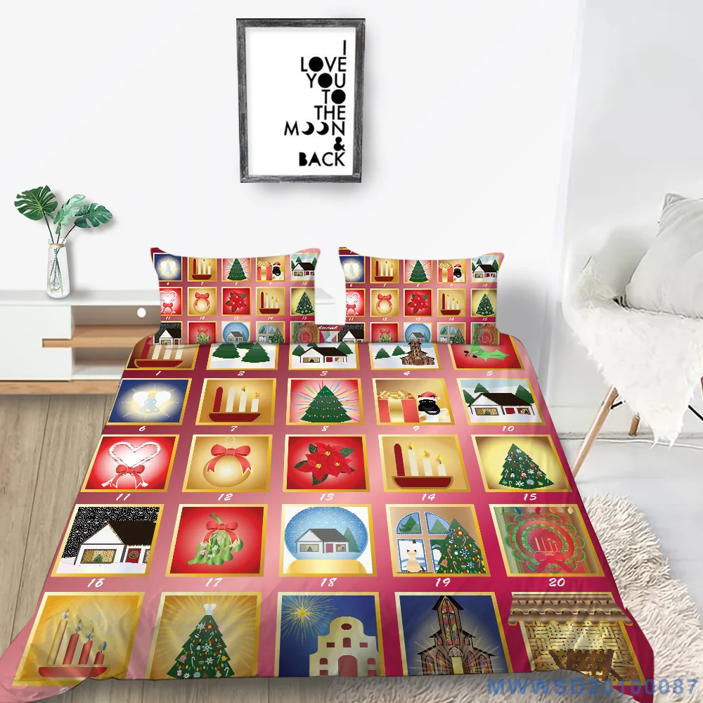 

3D Comforter Cover Sets Christmas Style Bedding Set Man Woman Home Textiles Polyester Bedroom Decor Bedspreads
