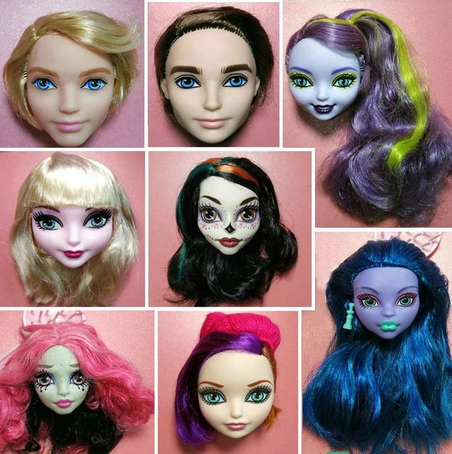 Rare Coleção Maquiagem monstros do ensino médio Ever After High Boneca  Cabeça Girl Dressing DIY Toy Parts Crianças Christmas Gift Favor -  AliExpress