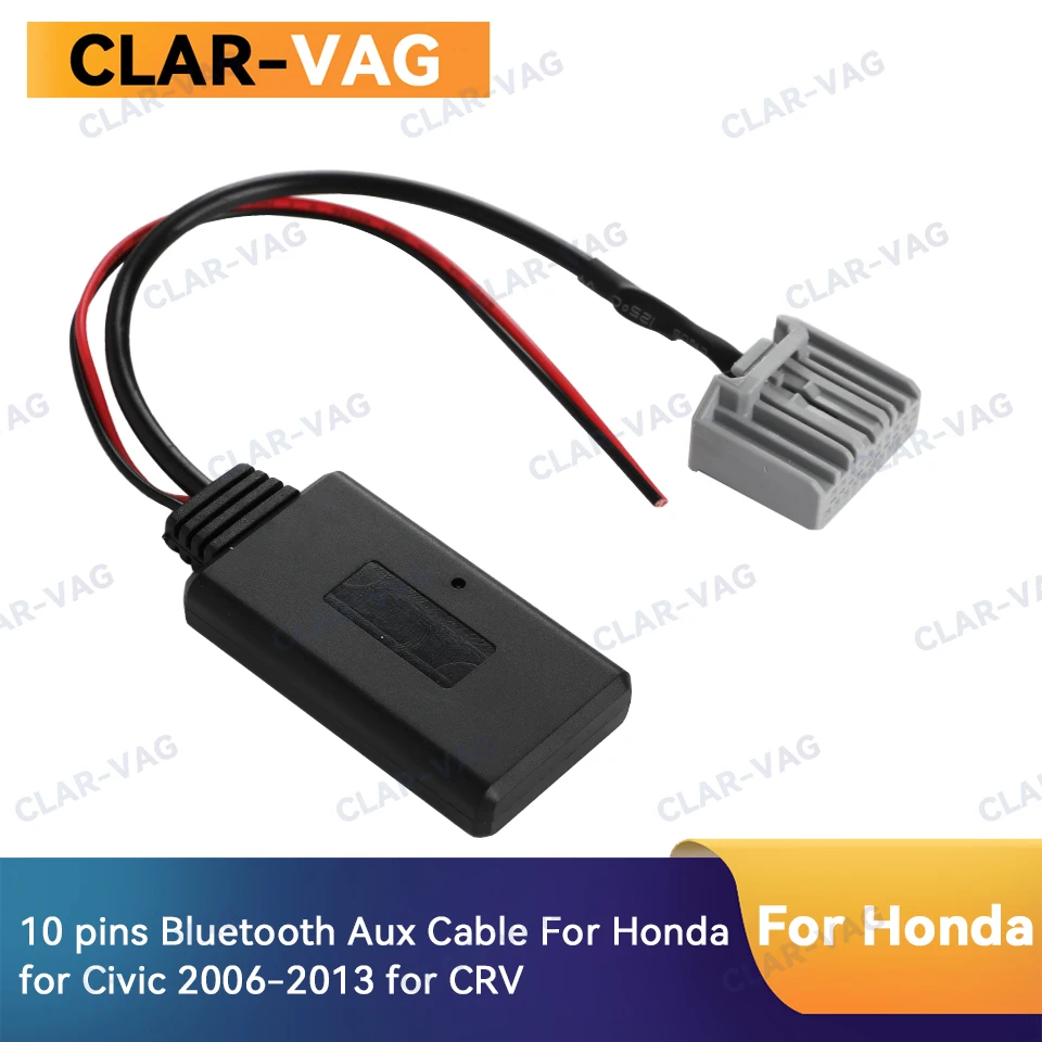 

For Honda Civic 2006-2013 Bluetooth 5.0 Module Receiver Adapter Radio Stereo AUX Cable Adapter for CRV for Accord 2008-2013